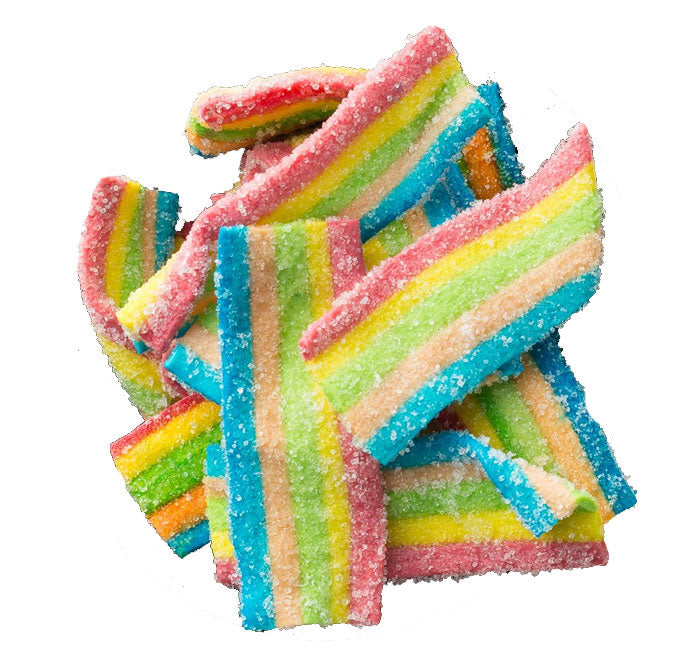 Sour Power Belts Rainbow Bites